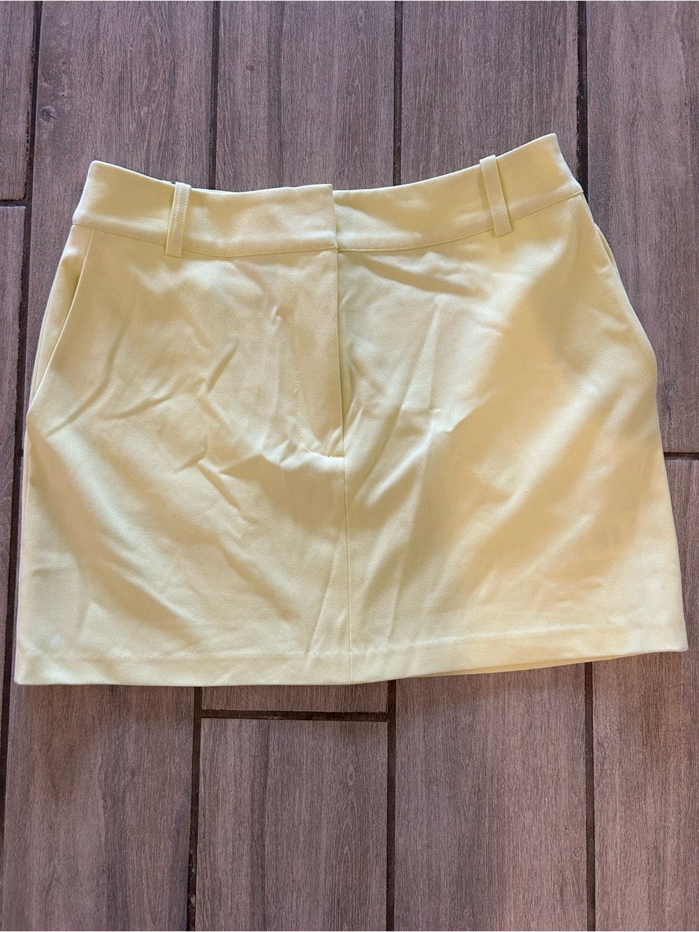 Favorite Daughter Pale Yellow Straight Mini Skirt